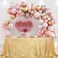 PartyDelight Gold Sequin Tablecloth 50x80 Inch Rectangular