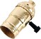 GE Power Gear 3-Way Lamp Socket, Medium Base, Brushed Gold, 1 Pack