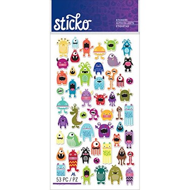 Sticko 123827 Classic Mini Monsters Stickers