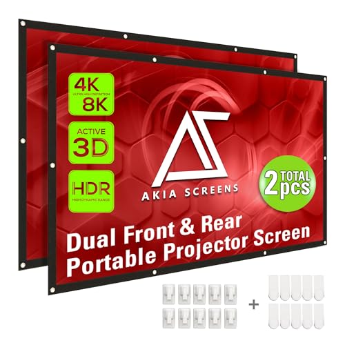 akia screens Akiascreens Akia Screens 120 Dual Projection Projector Screen 120 inch