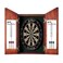 Accudart Union Jack Solid Wood Classic Bristle Dartboard Cabinet Set Includes Dartboard and 6 Brass Darts, Medium