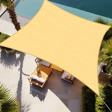 ShadeBeyond 12'X16' Sun Shade Sail Sand Rectangle