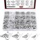 DYWISHKEY 1220 PCS M2 M3 M4 M5, 304 Stainless Steel Hex Socket Head Cap Bolts Screws Nuts Washers Assortment Kit with Hex Wrenches