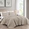 Chezmoi Collection Austin 3-piece Oversized Bedspread Coverlet Set ,King, Khaki