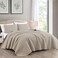 Chezmoi Collection Austin 3-piece Oversized Bedspread Coverlet Set ,Queen, Khaki