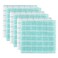 DII Basic Terry Collection Windowpane Dishcloth Set, 12x12, Aqua, 6 Piece