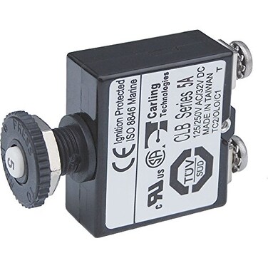 Blue Sea Systems 2130 Circuit Breaker Push Button, 5A