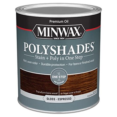 Minwax PolyShades Wood StainPolyurethane Finish“ Quart, Espresso, Gloss
