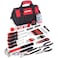 FASTPRO 215-Piece Home Repairing Tool Set with 12-Inch Bag, Red