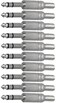 CESS 6.35mm TRS Stereo Male Solder Plug with Spring Relief, 10 Pack