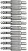 CESS 6.35mm TRS Stereo Male Solder Plug with Spring Relief, 10 Pack
