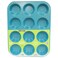 casaWare Ceramic Coated NonStick 12 Cup Muffin Pan ,Blue Granite