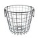 DII Metal Wire Utility Storage Bin, Small Round, 12x12x10", Black