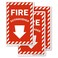 SmartSign Fire Extinguisher Label with Down Arrow4" x 6" 3M Engineer Grade Reflective, Pack of 3, Made in USA