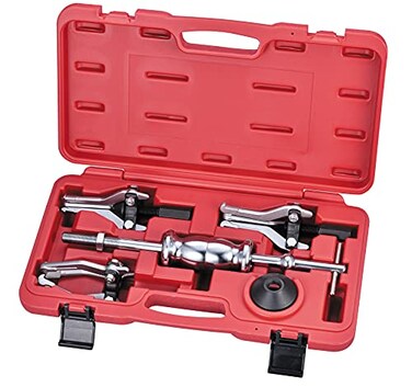 Kauplus 3 Jaw Gear/Bearing Slide Hammer Puller Set, InternalExternal Puller