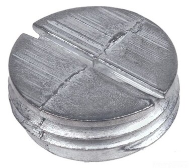 ThomasBetts Red Dot PLG-1-RD Outlet Box Closure Plug, 1/2-Inch, Silver, 100-Pack