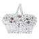 Kingwillow White Wicker Picnic Basket with Handles