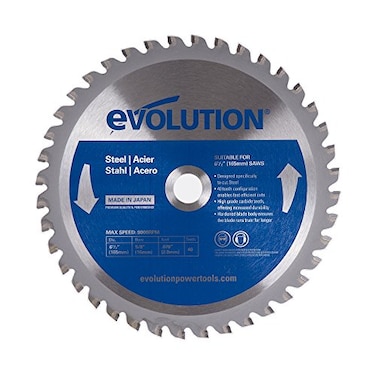 Evolution Power Tools 6-1/2BLADEST Steel Cutting Saw Blade, 6-1/2-Inch x 40-Tooth, Silver