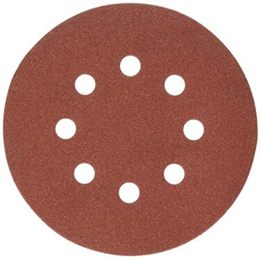 PORTER-CABLE 735801205 5-Inch 120 Grit Eight-Hole HookLoop Sanding Discs ,5-Pack