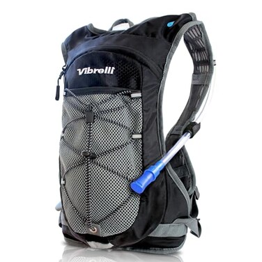 Vibrelli Hydration Pack2L Hydration Water Bladder - High Flow Bite Valve - Hydration Backpack with Storage - Lightweight Running Backpack, Also for Cycling, Hiking, Ski, Snow for Men, WomenKids