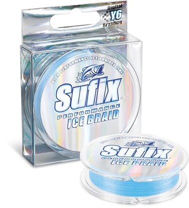 Sufix Ice Braid 30 lb ,Glacier Blue, Size- 75 YD Spool, Multi
