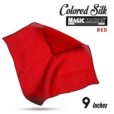 Magic Makers Professional Grade 9 Inch Magician's Silk - Red