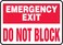 AccuformNMC "Emergency Exit - Do Not Block" Safety Sign, Plastic