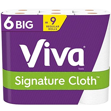 Viva Signature Cloth, Choose-A-Sheet - 6 Big Rolls = 9 Regular Rolls ,78 Sheets Per Roll