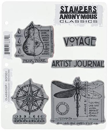 Stampers Anonymous Rubber Stamp Set, 7 by 8.5-Inch, Classics No.1