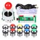 EG STARTS Arcade DIY Kit USB Encoder To PC Joystick8 Ways 5 Pin StickChrome Plated LED Illuminated Push Button 1 PlayerCoin Buttons For Arcade Mame Raspberry Pi 2 3 3B Games