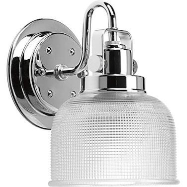 Progress Lighting Archie 1-Light Bath Vanity Light, Polished Chrome
