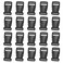 Petutu 20 Pack Plastic Buckles 1 Inch Quick Side Release Buckles for Backpack Webbing Belt ,Black