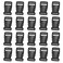 Petutu 20 Pack Plastic Buckles 1 Inch Quick Side Release Buckles for Backpack Webbing Belt ,Black