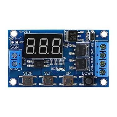 Walfront DC 5-30V Digital LED Relay Board Dual-MOS Cycle Timing Circuit Switch Timer Delay Module Turn On Off Relay Module