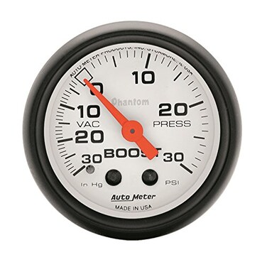 Auto Meter 5703 Phantom Mechanical Boost/Vacuum Gauge,2.3125 in.