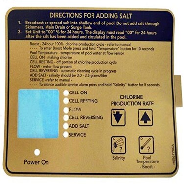 Zodiac R0404400 Bottom Control Box Decal Replacement for Zodiac Aquapure Plastic Control Center