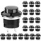 DIYhz Momentary Push Button Switch Mini No Lock Round Switch AC 250V / 3A AC 125V /6A Off-ON Balck Cap ,20 pcs