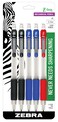 Zebra Pen Z-Grip Mechanical Pencil, 0.7mm2, Assorted Grip Barrels, 5-Pack