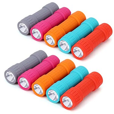 FASTPRO 10-Pack LED Mini Flashlight Set with AAA Batteries ,1W