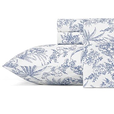 Tommy Bahama - Queen Sheet Set with Fitted SheetPillowcases, Cotton