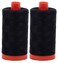 Aurifil Mako 50wt Thread 2 Large Spools: Black ,2692x2