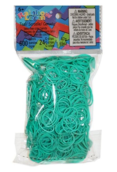 Rainbow Loom Solid Rubber Plastic Bands, Teal