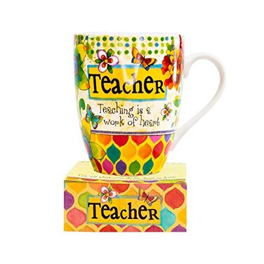 Divinity Boutique Ceramic Mug MugNote Stack, Teacher, 12 ounce