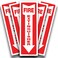 iSYFIX Fire Extinguisher Reflective Sticker Sign, 4x12, 5 Pack
