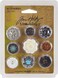 Tim Holtz Accoutrements Buttons by Idea-ology, Classics, 9 per Pack, Various Sizes, Plastic, TH92837