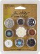 Tim Holtz Accoutrements Buttons by Idea-ology, Classics, 9 per Pack, Various Sizes, Plastic, TH92837