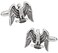 Cuff-Daddy Silver American Eagle Patriotic Cufflinks with Presentation Box
