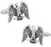 Cuff-Daddy Silver American Eagle Patriotic Cufflinks with Presentation Box