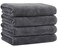 KinHwa Microfiber Hand Towels 4 Pack Gray, Soft Absorbent Face Towels 16x30