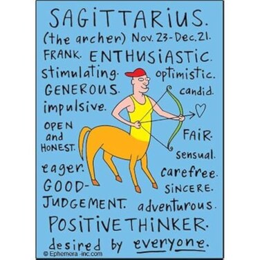 Ephemera Inc Sagittarius nice zodiac rectangular magnet